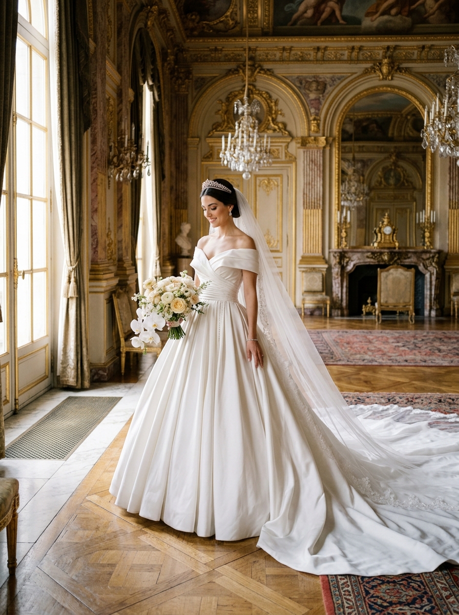 The Madeleine Strapless Silk Column - Front View